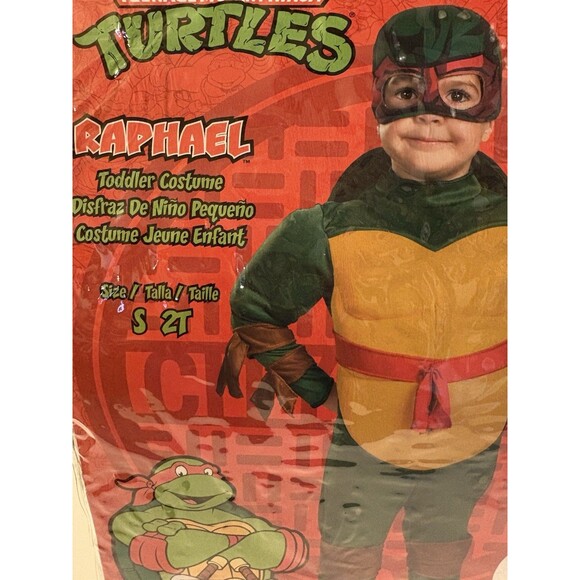 NEW 2011 Raphael Teenage Mutant Ninja Turtles 2T Muscle Costume W/ Shell & Mask - Picture 7 of 7